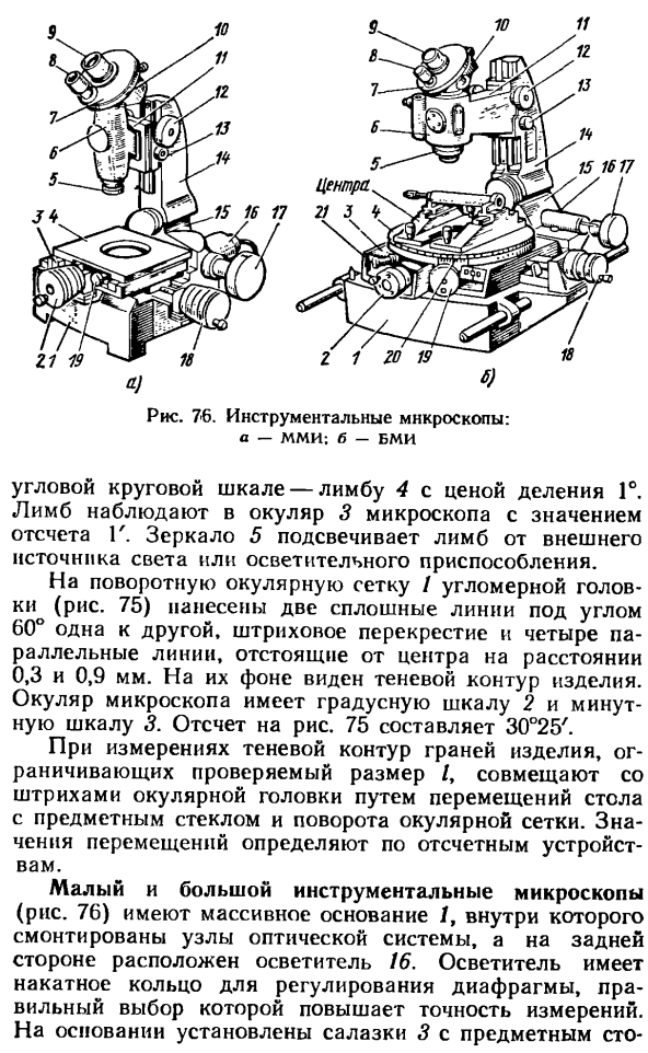 Инструментальные и универсальные микроскопы