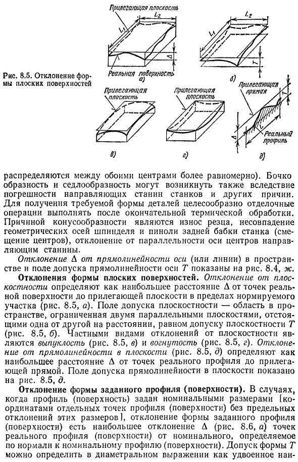 Система нормирования отклонений формы и расположения поверхностей деталей