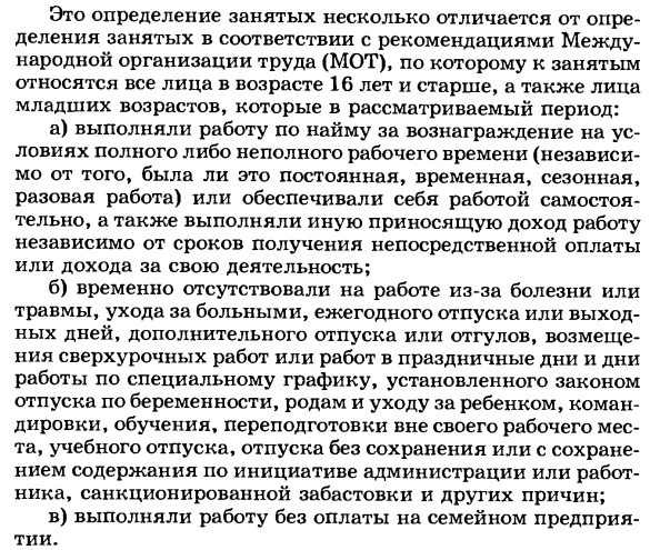 Показатели занятости населения и безработицы