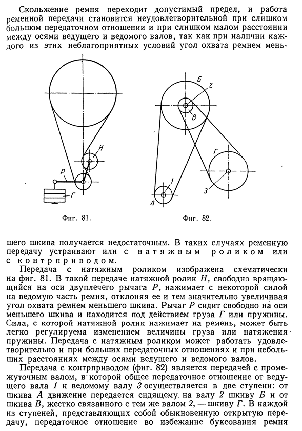 Передача вращательного движения гибкими телами. ременная передача