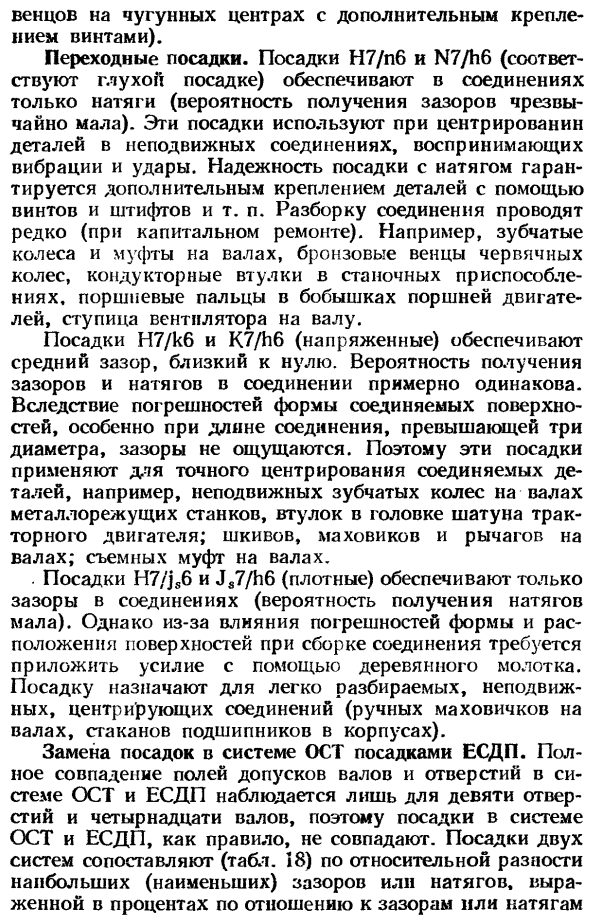 Рекомендации по применению посадок ЕСДП