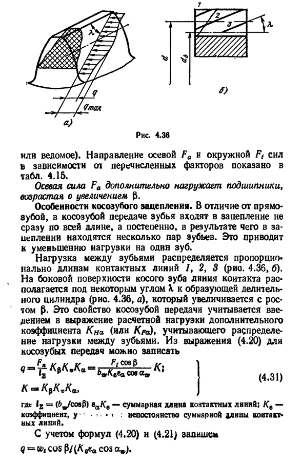 Косозубые цилиндрические передачи