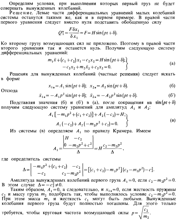 Влияние линейного сопротивления на вынужденные колебания