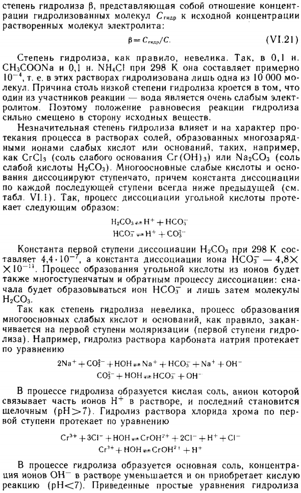 Гидролиз солей
