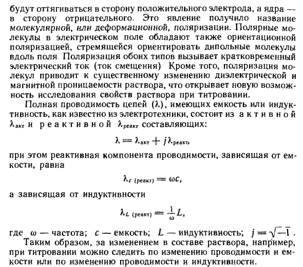 Электрическая проводимость растворов