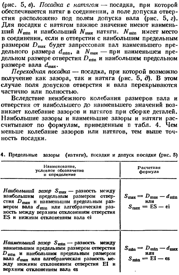Допуски размеров, посадки и допуски посадок