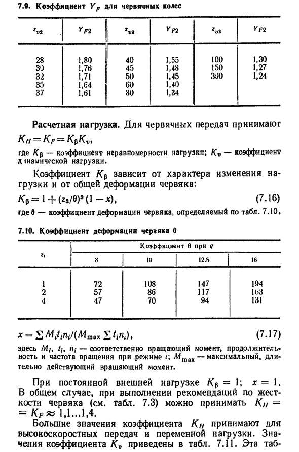 Расчет червячных передач