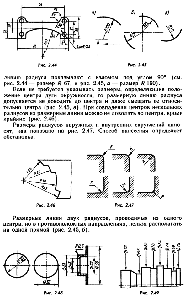 Нанесение размеров