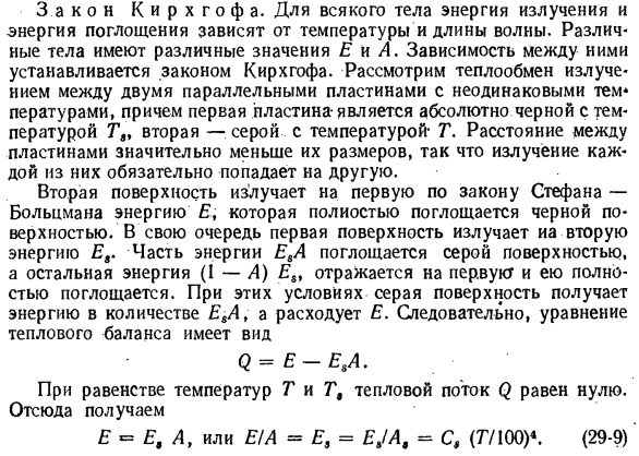 Основные законы теплового излучения