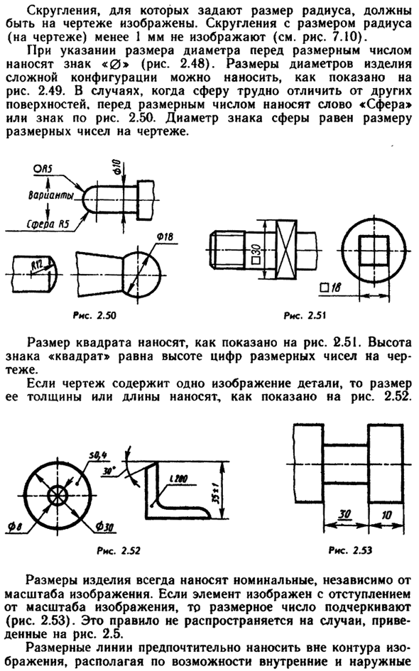 Нанесение размеров