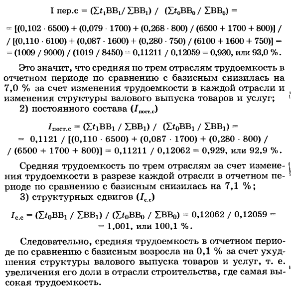 Система частных показателей эффективности общественного производства