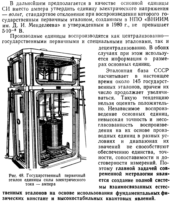 Воспроизведение единиц физических величин