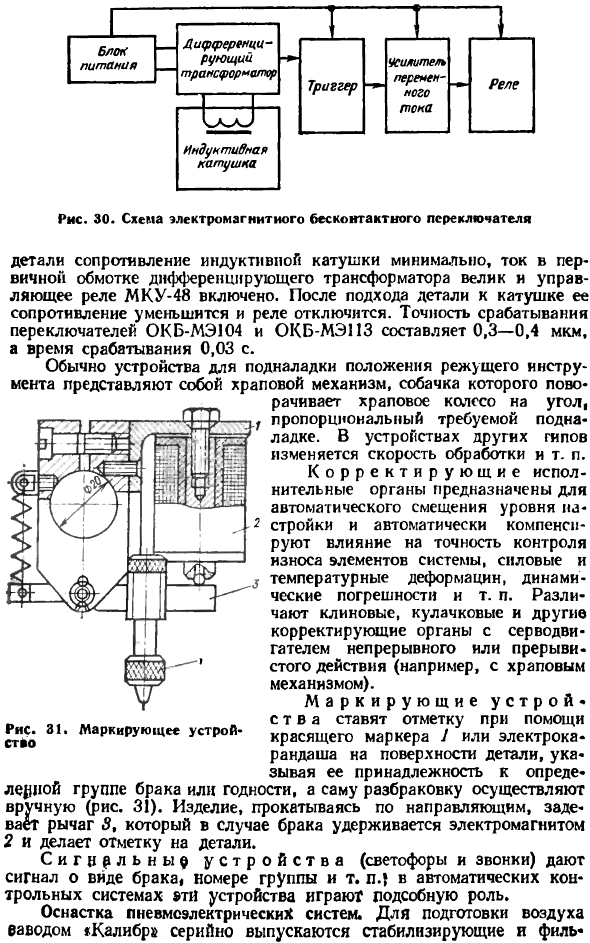 Управляющие, запоминающие, исполнительные и блокировочные устройства