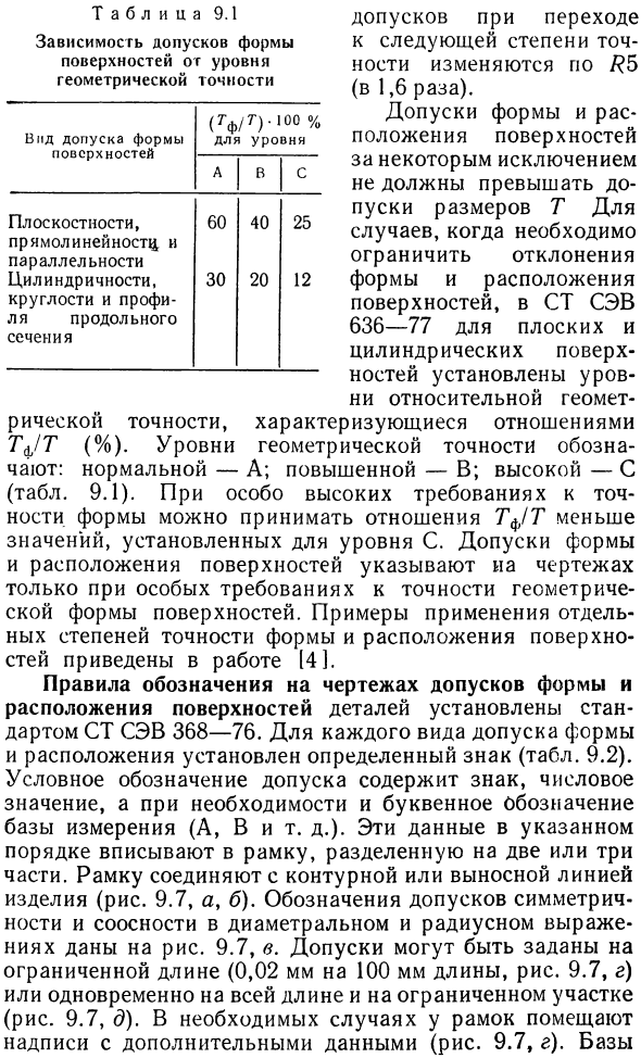 Отклонения формы и расположения поверхностей