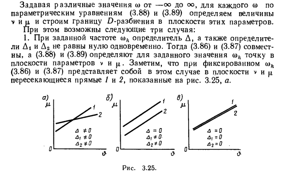 Построение областей устойчивости в плоскости параметров системы
