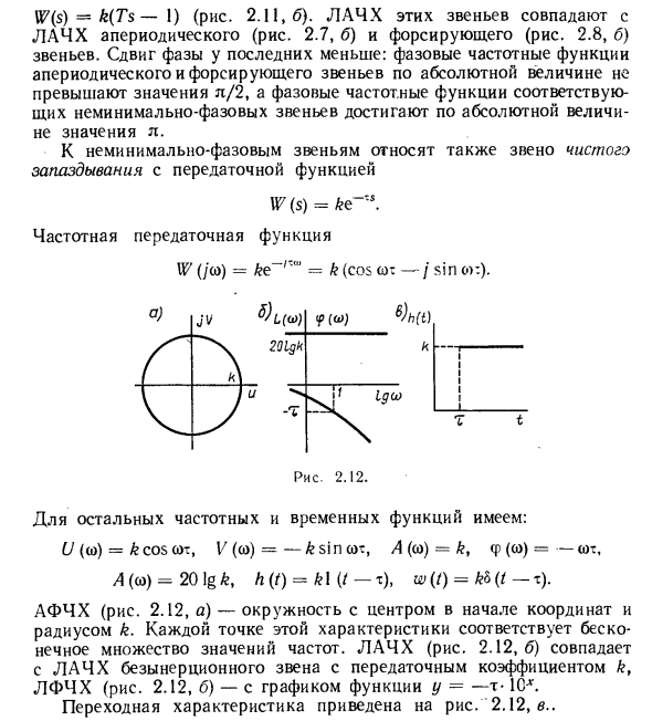 Элементарные звенья и их характеристики