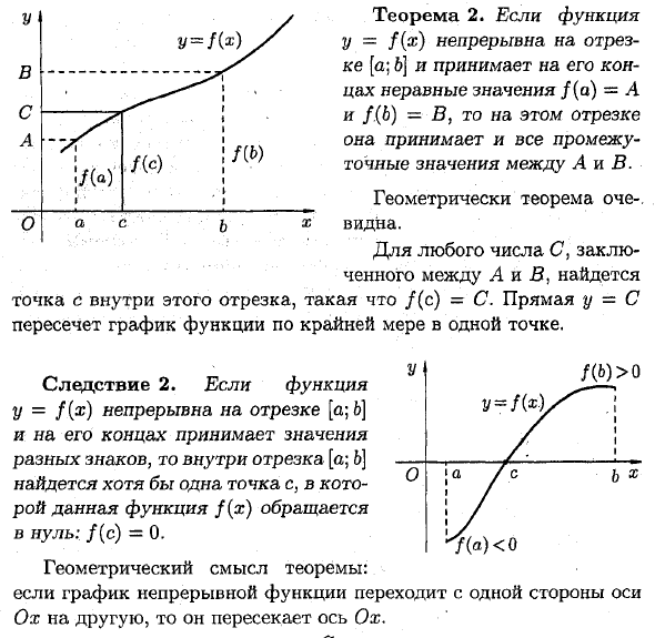 Свойства функций, непрерывных на отрезке