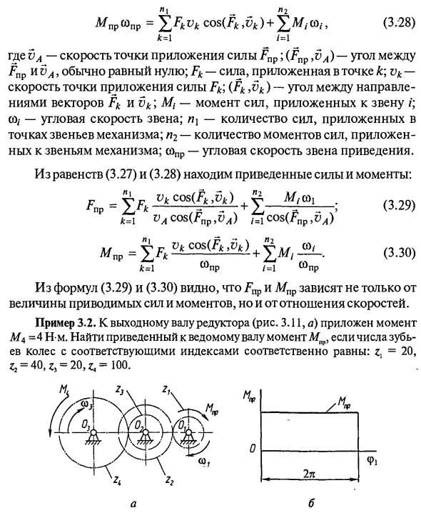 Приведение сил и моментов сил