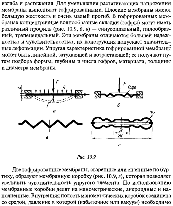 Мембраны, сильфоны и трубчатые пружины
