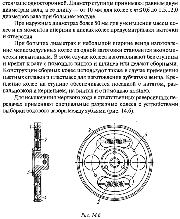 Конструкции и материалы зубчатых колес