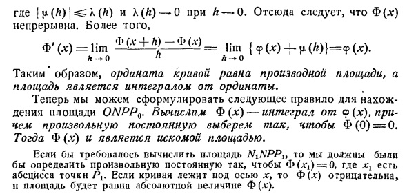 Площади фигур, ограниченных плоскими кривыми