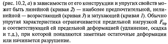 Назначение, классификация, основные свойства и материалы упругих элементов