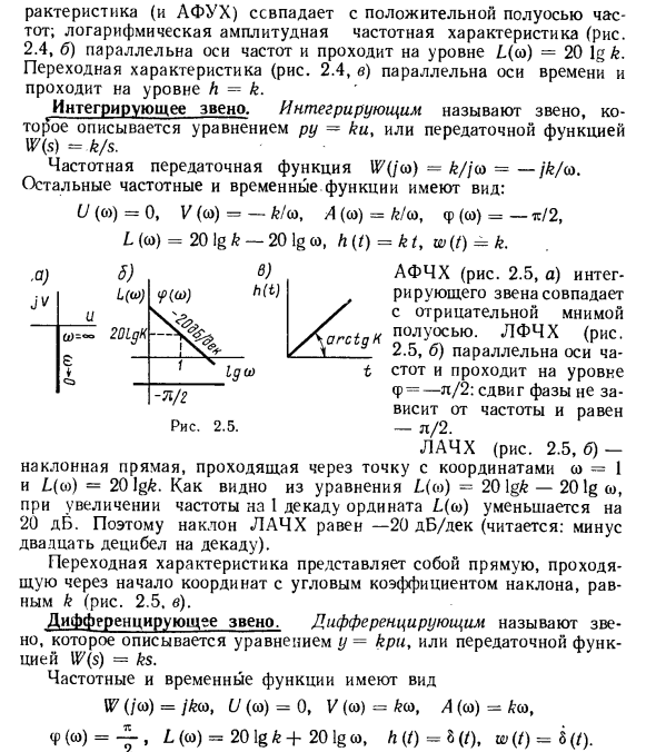 Элементарные звенья и их характеристики