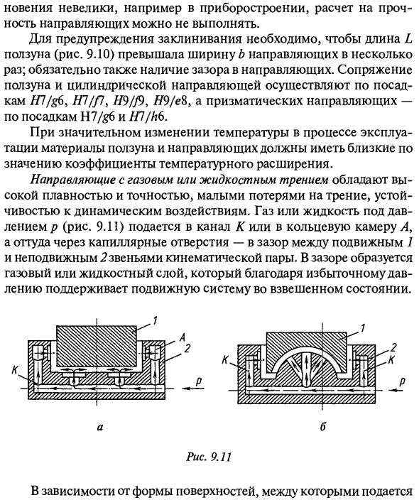 Направляющие поступательного движения