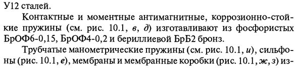 Назначение, классификация, основные свойства и материалы упругих элементов