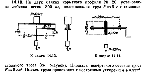 Задача 14.13. На двух балках корытного профиля 
