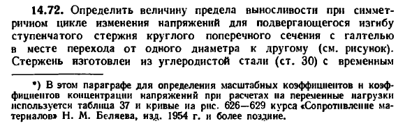Задача 14.72. Определить величину предела выносливости
