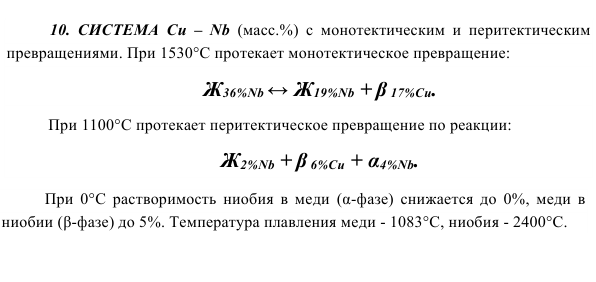 СИСТЕМА  Сu  –  Nb