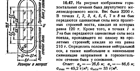 Задача 10.47. На рисунке изображены горизонтальные
