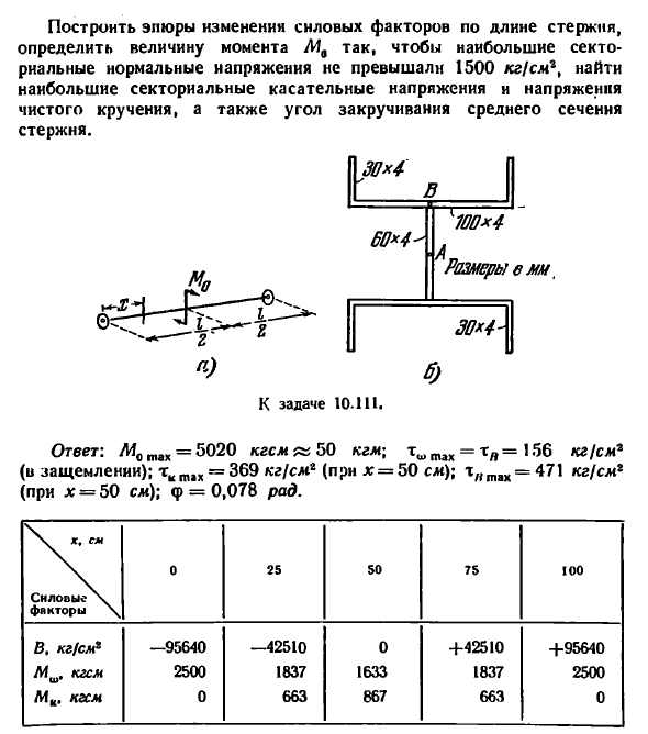 Задача 10.111. Стальной стержень длиной L — 2 м
