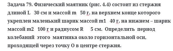 Задача 79. Физический маятник (рис. 4.4) состоит из стержня
