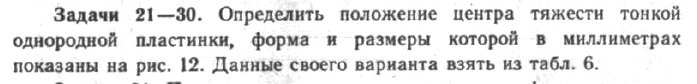 Задача 35 Определить положение центра тяжести тонкой однородной пластинки