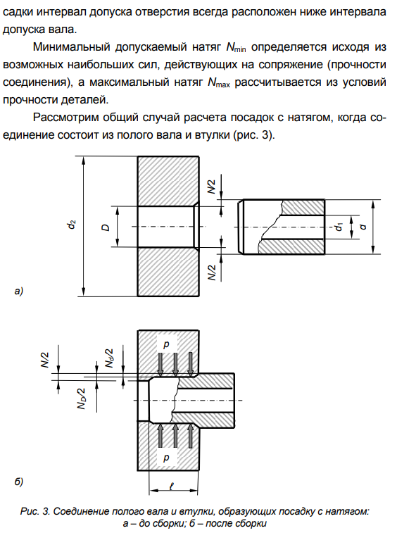 Расчет и выбор посадок с натягом