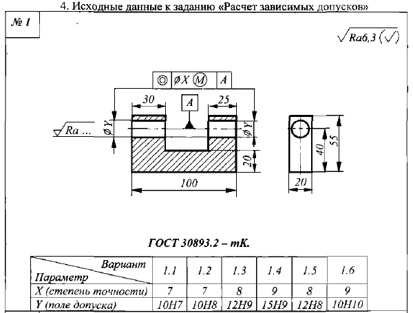 Нормирование точности геометрических параметров деталей