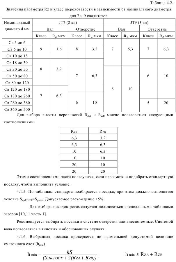 Расчет и выбор посадок для подвижных сопряжений 