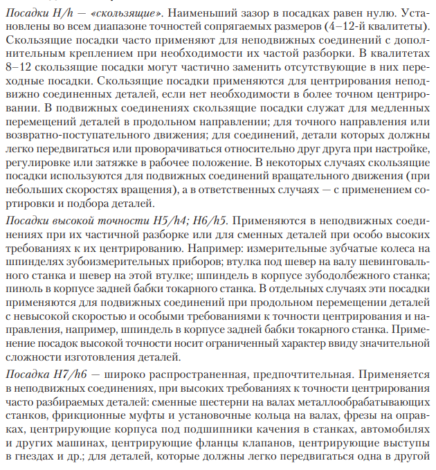 Выбор посадок для шлицевых соединений