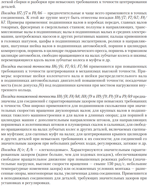Выбор посадок для шлицевых соединений