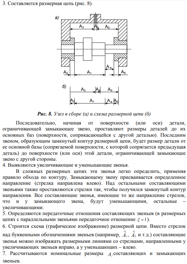 Расчет плоских размерных цепей 