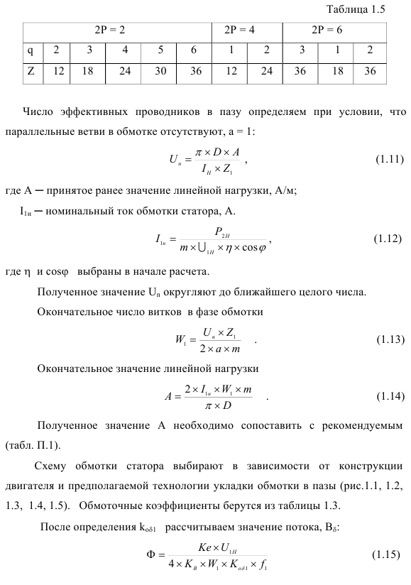 Проектирование асинхронного двигателя