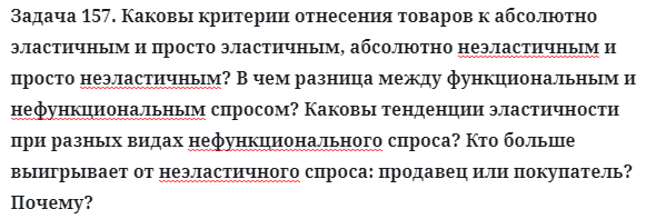 Задача 157. Каковы критерии отнесения товаров к абсолютно 
