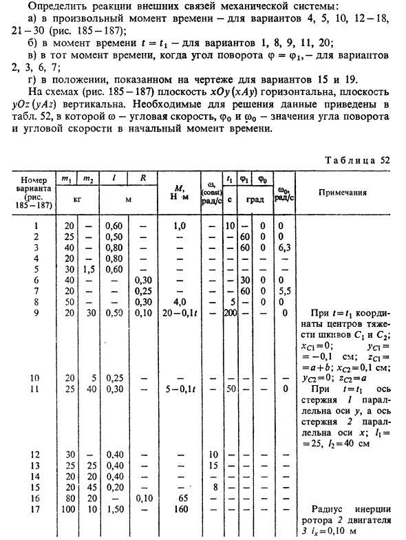 Задача 75. Определить реакции внешних связей механической
