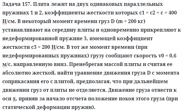 Задача 157. Плита лежит на двух одинаковых параллельных
