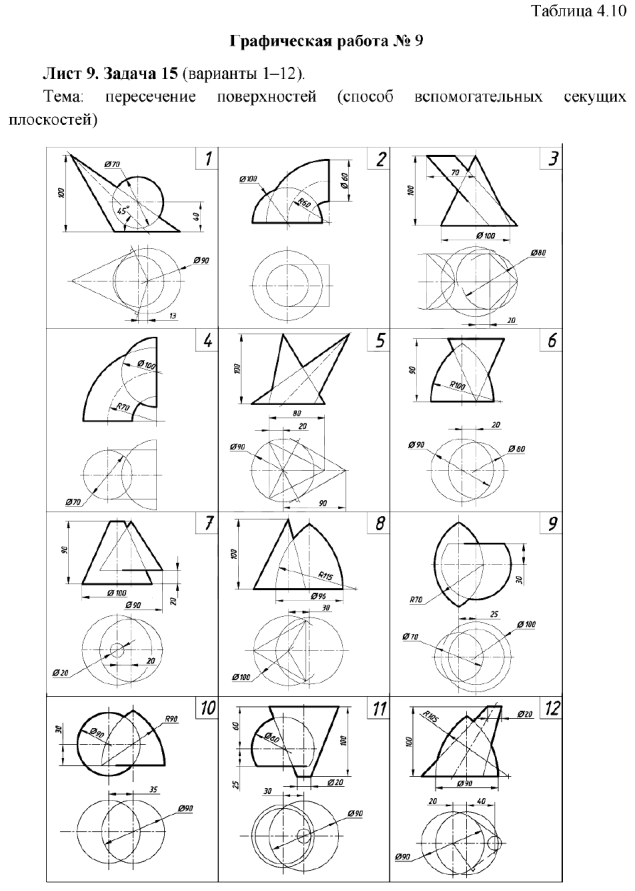 Задачи по начертательной геометрии