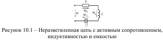 Цепь с активным сопротивлением, индуктивностью и емкостью