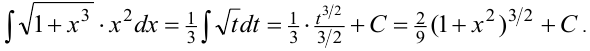 Интегрирование подстановкой