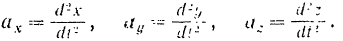Дифференциальные уравнения движения материальной точки в декартовых координатах